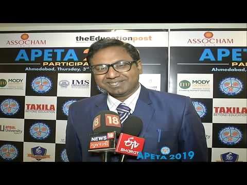 Dr. M Venu Gopala Rao, (Vice President - Mody University) in APETA 2019.