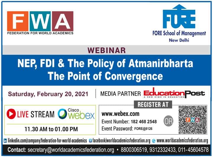 NEP, FDI & The Policy of Atmanirbharta – The Point of Convergence